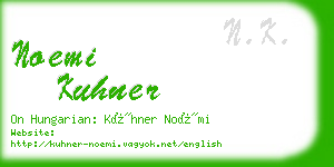 noemi kuhner business card